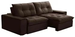 Sofá Retrátil Reclinável 3 Lugares 230cm Argon F05 Veludo Marrom - Mpo