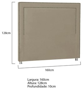 Cabeceira Queen Moscou P04 160 cm Suede - ADJ Decor