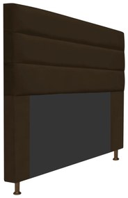 Cabeceira Estofada Turim 160 cm Queen Size Suede Marrom - ADJ Decor