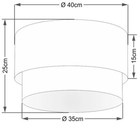 Plafon Para Corredor Cilíndrico SC-3045 Cúpula Cor Verde Folha Branco