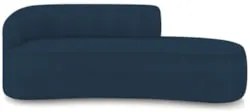 Sofá 4 Lugares 220cm Wendi e Poltrona Steve Boucle Azul I01  - Mpozena
