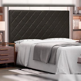 Cabeceira Decorativa 1,40M Baelon Pu Marrom G63 - Gran Belo