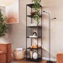 Estante Multiuso Industrial Alta com 4 Prateleiras Preto Z54 - Mpozena