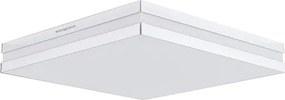 Plafon Led Sobrepor Quadrado Espelhado 25W Bilbao - LED BRANCO QUENTE (3000K)