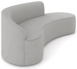 Sofá 4 Lugares Para Sala 220cm Orgânico Wendi Suede Cinza I01  - Mpoze