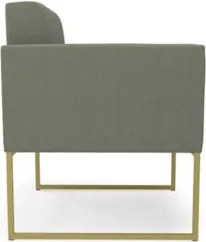 Namoradeira e Poltrona Industrial Dourado Ana Bouclé Menta - Ibiza