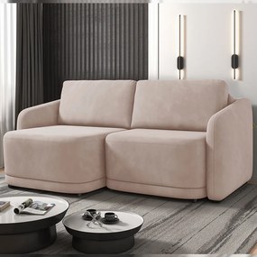 Sofá Cama Modulado Retrátil e Reclinável Decorativo Varsóvia 196cm Veludo Rosê G33 - Gran Belo
