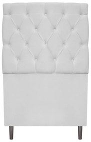 Cabeceira Estofada Liverpool 90 cm Solteiro Corano Branco - ADJ Decor