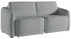 Sofá Cama Casal para Sala 216cm Polska Z08 Boucle Cinza Claro - Mpozen