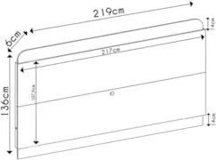Painel Para TV Suspenso 75 Pol 219cm Com LED Collie D04 Off White/Frei