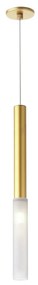 Pendente Flash Slim Ø3X34Cm Tubo Ponteira Acrílico Metal Alumínio 01Xg... (ROSE FOSCO)