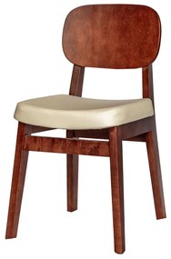 Cadeira Retrô Estofada - Pau-Brasil