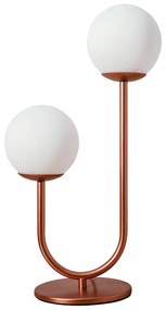 Abajur Pêndulo C/ 2 Globos Ø27X46Cm 2L G9 / Metal E Globo Ø12Cm | Usin... (BT - Branco Texturizado, FOSCO)