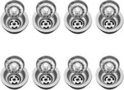 Válvula para Pia Kit 8 Aço Inox 3.1/2 G01 Cromado - Mpozenato