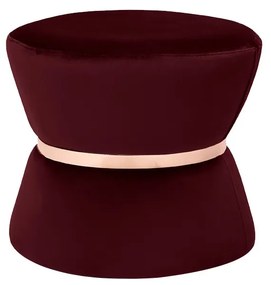 Puff Decorativo Sala de Estar 45cm Dhaka Veludo Vinho G15 - Gran Belo