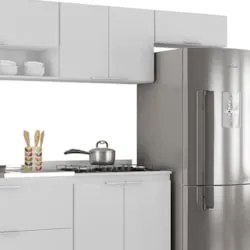 Armário de Cozinha CP06 Com Pia 100cm Pérola Z34 Branco     - Mpozenat