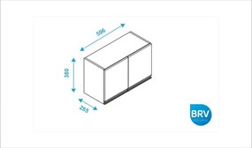 Armário De Cozinha Aéreo 2 Portas Bam31 - Branco