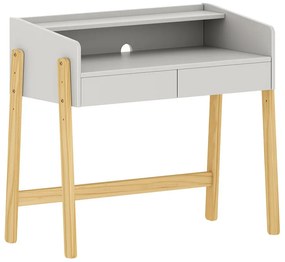 Mesa Play com Pé Regulável - Cinza Beton