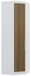 Guarda Roupa Canto Obliquo 70cm 1 Porta Taiga Branco/Avelã L01 - M