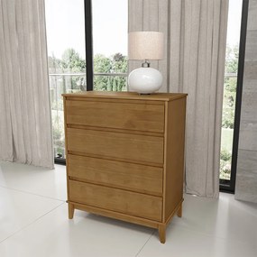 Cômoda Decorativa Every Madeira 4 Gavetas Freijó G74 - Gran Belo