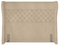 Cabeceira Cama Box Casal King 195cm Trinidad Z37 Boucle Bege - Mpozena