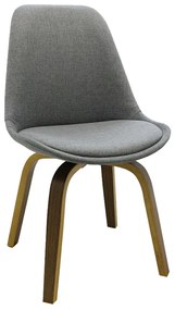 Cadeira Decorativa Sala e Escritório SoftLine Linho Cinza G56 - Gran Belo