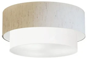 Plafon Para Corredor Cilíndrico SC-3017 Cúpula Cor Linho Bege Branco