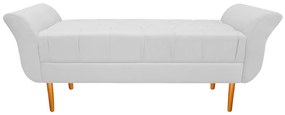 Recamier Estofado Ari 160 cm Queen Size Corano Branco - ADJ Decor