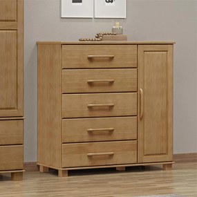 Cômoda Decorativa Madeira Maciça Naipe 5 Gavetas Freijó - G74 - Gran Belo