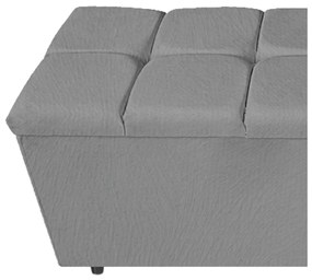 Calçadeira Estofada Manchester 160 cm Queen Size Suede Cinza - ADJ Decor