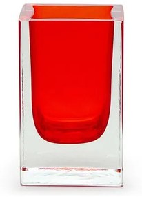 Porta Lápis Vermelho Murano Cristais Cadoro