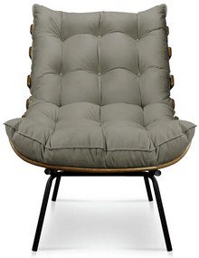 POLTRONA COSTELA SUEDE MARROM RATO DROSS