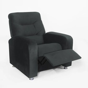 Poltrona Do Papai Reclinável Madri Suede Cinza
