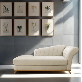 Recamier Vanessa 140cm Lado Esquerdo Corano Bege - ADJ Decor