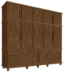 Guarda Roupa 12 Portas 6 Gavetas e Sapateira Hawking Malbec G37 - Gran Belo