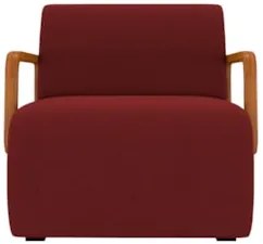 Poltrona Decorativa Orgânica para Sala Kit 2 Belarus Z08 Veludo Vermel