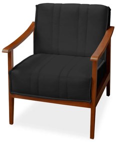 Poltrona Decorativa Vincenzza Veludo Preto
