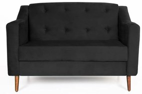 Namoradeira Bruna Pé Palito Suede Preto Elegante