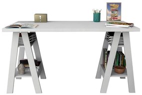 Mesa Mesinha Escrivaninha Cavalete Home Office Branco