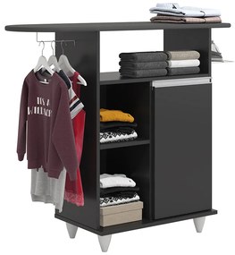 Tábua de Passar com Balcão 01 Porta Lis 107 cm - D'Rossi - Preto
