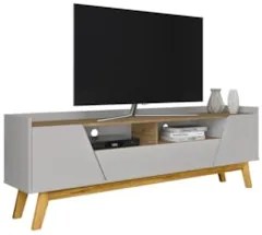 Rack Bancada Para TV 70 Pol 180cm Flora Off/Cinamomo B02    - Mpozenat