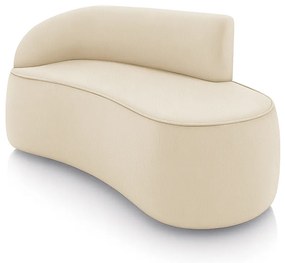 Sofá 2 Lugares Orgânico 140 cm Morgan Sintético Bege D03 - D'Rossi