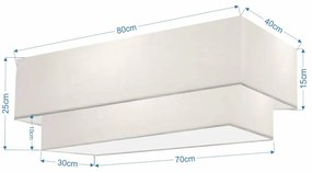Plafon Para Banheiro Retangular SB-3071 Cúpula Cor Branco