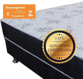 Cama Box Conjugado Ortopédico Casal 138X188X43Cm Orthovida (Cinza)
