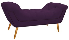 Kit Cabeceira e Calçadeira Veneza 100 cm Solteiro Suede Roxo - ADJ Decor