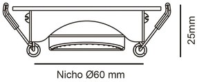 Spot De Embutir Quadrado 3W 6500K Led Bivolt 7,4X7,4X2,5Cm | Opus Eco... (Branco)