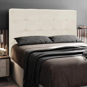 Cabeceira Casal Cama Box 140cm para Quarto Luna Suede M11 - D'Rossi - Bege