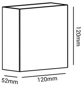 Arandela Astral 12X12X5Cm Led 4W 3000K Ip65 Branco |Opus Hm 38100
