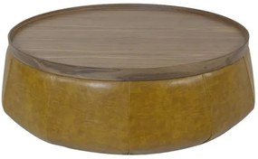 Mesa Centro Ciprien Tampo Nogueira Base PU Caramelo 110cm - 62598 Sun House