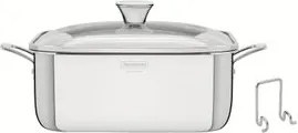 Caçarola Tramontina Grano Quadrada Aço Inox Suporte para Tampa 4 L